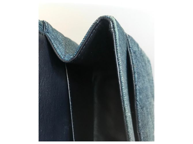 Chanel con scatola jumbo 2.55 Reissue 227 Blu - vista 18