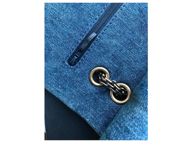 Chanel con scatola jumbo 2.55 Reissue 227 Blu - vista 20