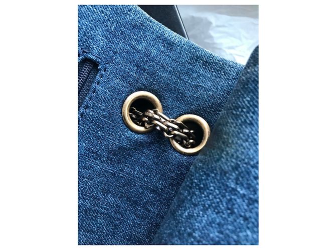 Chanel con scatola jumbo 2.55 Reissue 227 Blu - vista 21
