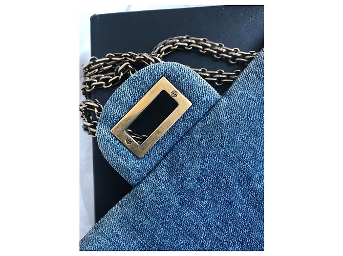 Chanel con scatola jumbo 2.55 Reissue 227 Blu - vista 22