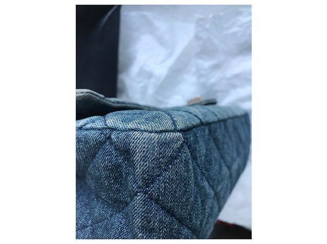 Chanel con scatola jumbo 2.55 Reissue 227 Blu - vista 28
