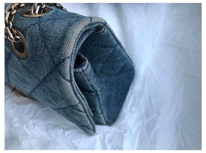 Chanel con scatola jumbo 2.55 Reissue 227 Blu - vista 30