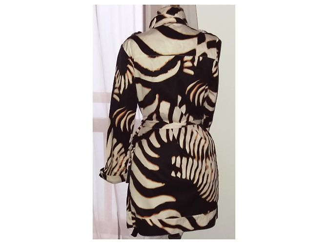 Gabardina de algodón Roberto Cavalli Marrón Negro Castaño - vista 3