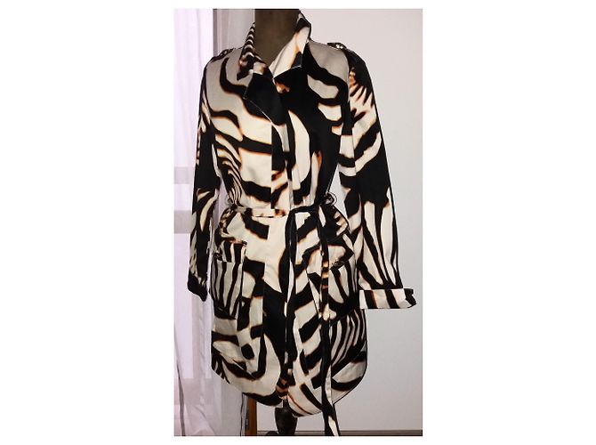 Gabardina de algodón Roberto Cavalli Marrón Negro Castaño - vista 7