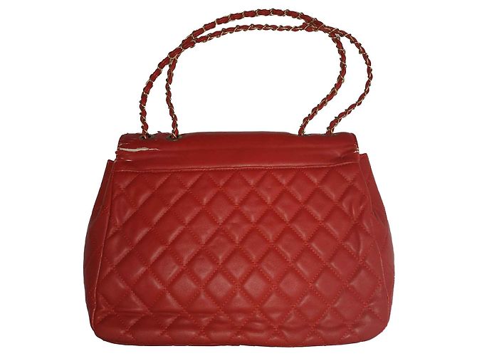 Chanel, gefütterte SIDED CHANEL JUMBO TASCHE RED LIMITED EDITION Rot - Ansicht 2