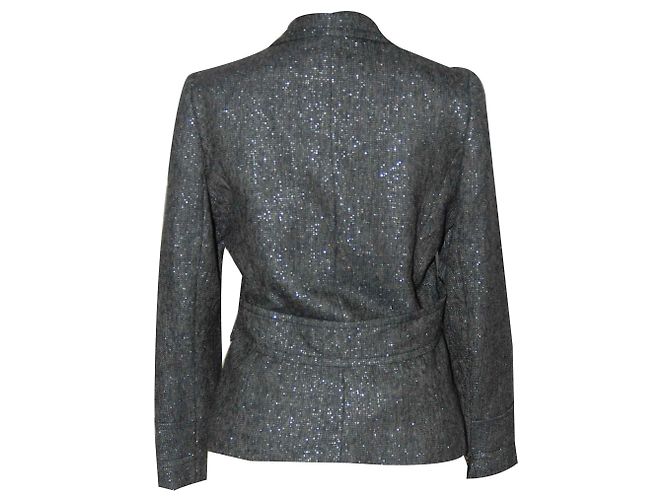 Giacca in lana Gerard Darel nera e argento 40 Nero Grigio Grigio antracite - vista 2