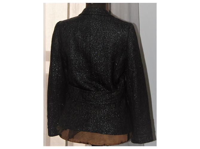 Giacca in lana Gerard Darel nera e argento 40 Nero Grigio Grigio antracite - vista 4