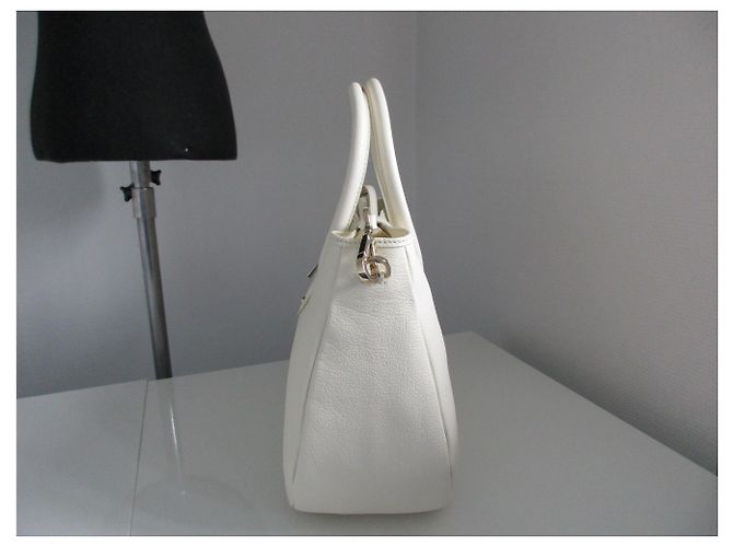 Jimmy Choo Rania Ledertasche Creme Roh - Ansicht 3