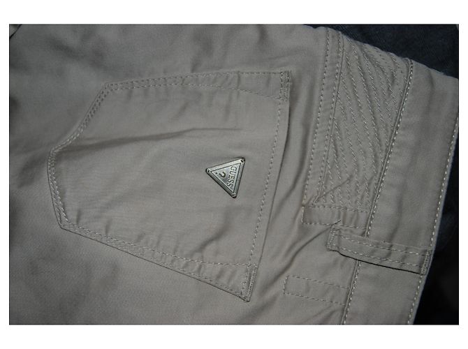 Jeans Skinny Guess Beige in Cotone - vista 6
