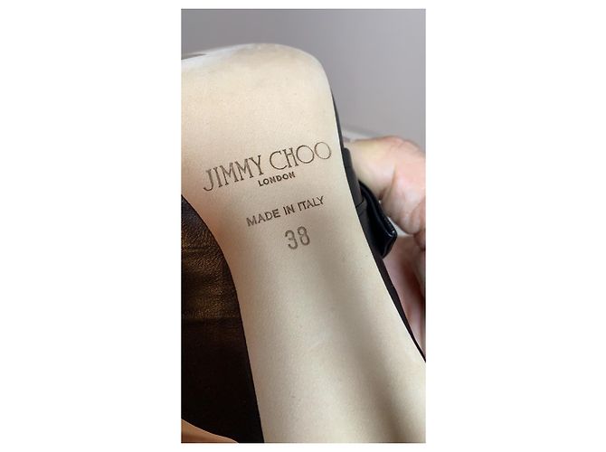 Mule Jimmy Choo Keely 100mm con fiocco laterale in pelle nera Nero - vista 4