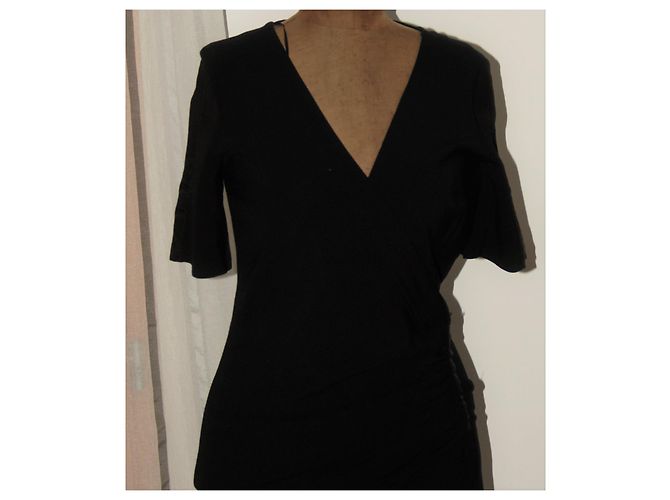 Ba&Sh Kleid Viper Schwarz Viskose - Ansicht 3