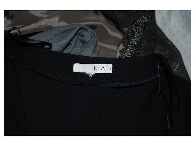 Ba&Sh Kleid Viper Schwarz Viskose - Ansicht 6