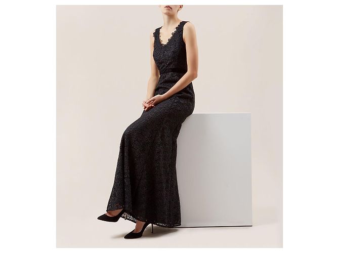 Hobbs Rhoswen Kleid aus schwarzer Guipure-Spitze - Ansicht 2