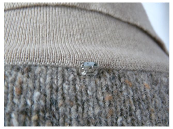 Colete longo Sportmax de lã mohair e angora bege - vista 11