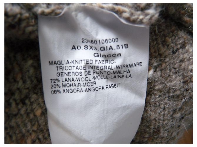 Colete longo Sportmax de lã mohair e angora bege - vista 7