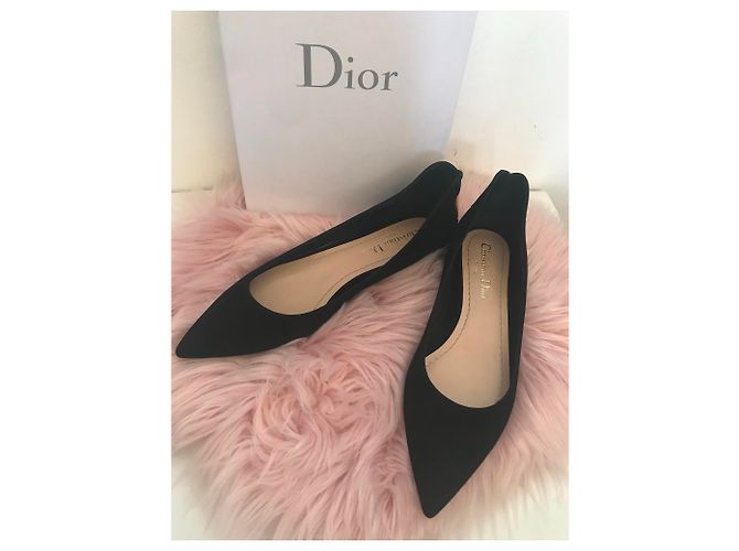 Dior Ballerine Heart in Camoscio Nero - vista 3