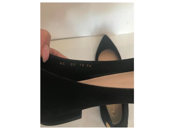 Dior Ballerine Heart in Camoscio Nero - vista 6