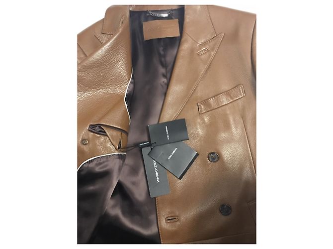 Dolce & Gabbana Ledermantel Beige - Ansicht 4