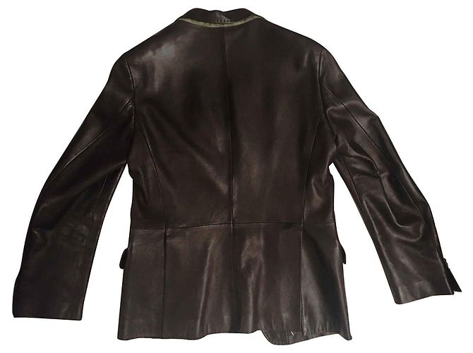 Blazer-Lederjacke - Etro Braun - Ansicht 2