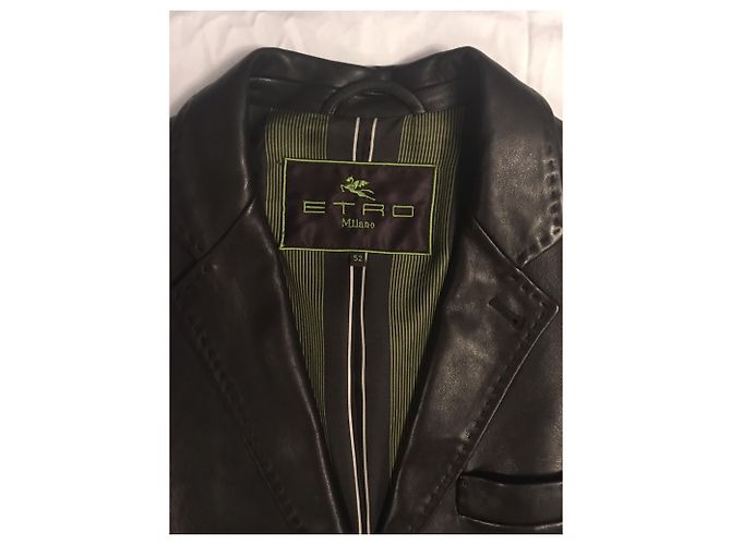 Blazer-Lederjacke - Etro Braun - Ansicht 3