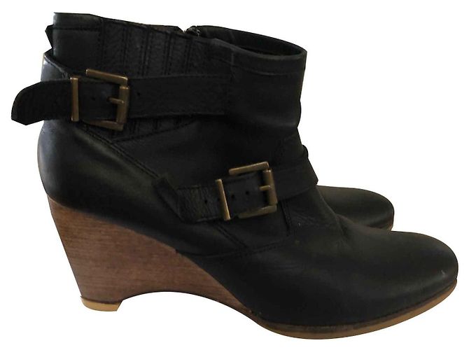 Botines con cuña de Vanessa Bruno Negro - vista 2