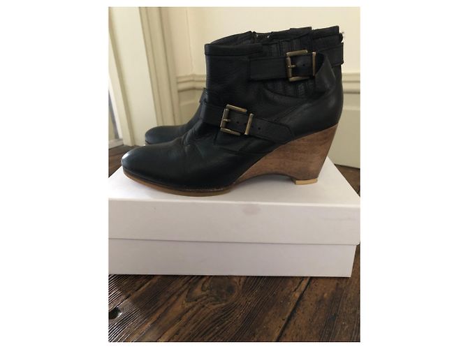 Botines con cuña de Vanessa Bruno Negro - vista 3