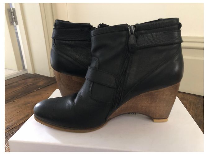 Botines con cuña de Vanessa Bruno Negro - vista 7