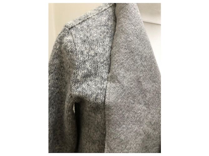 Majestic MAJESTOSO FILATURES PARIS CINZA CASACO DE COA REVESTIMENTO CARDIGAN - vista 4