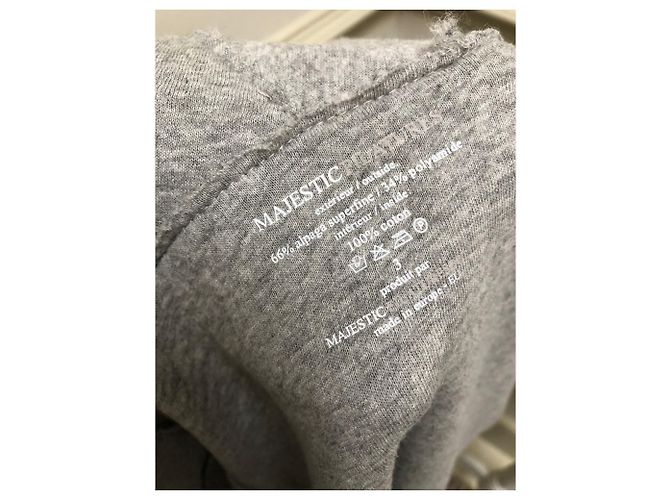 Majestic MAJESTOSO FILATURES PARIS CINZA CASACO DE COA REVESTIMENTO CARDIGAN - vista 9