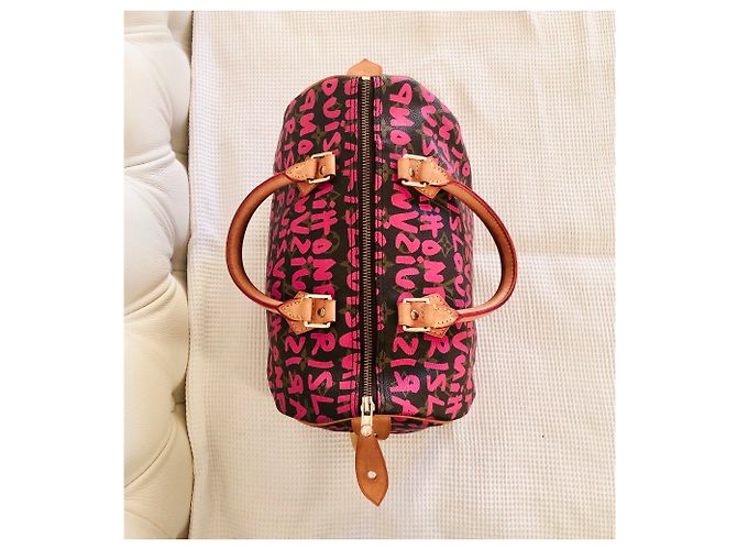 Speedy Louis Vuitton Graffiti rapido 30 Rosa - vista 12