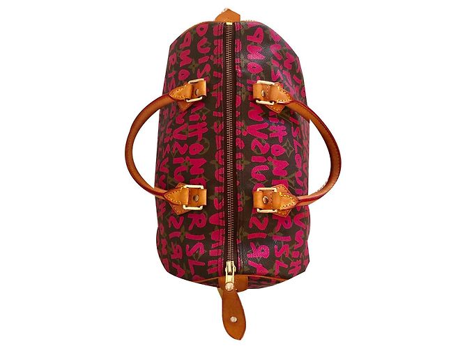 Speedy Louis Vuitton Graffiti rapido 30 Rosa - vista 2