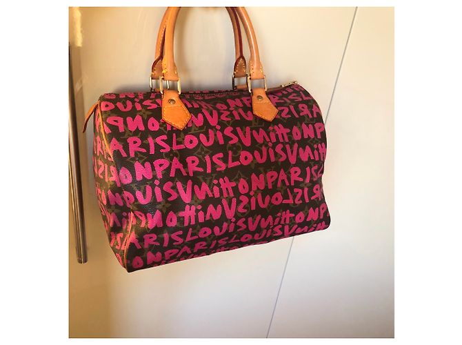 Speedy Louis Vuitton Graffiti rapido 30 Rosa - vista 9