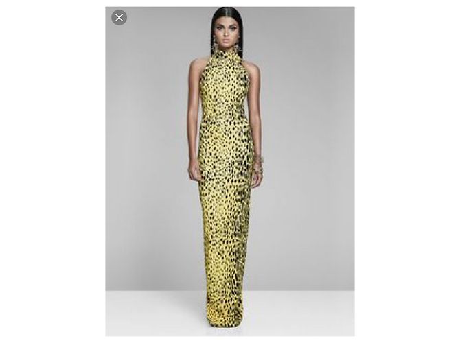 Versace Maxikleid mit Leopardenmuster - Ansicht 7