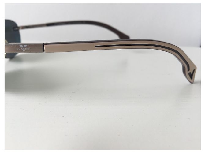 Autre Marque Gafas de sol de metal beige - vista 3