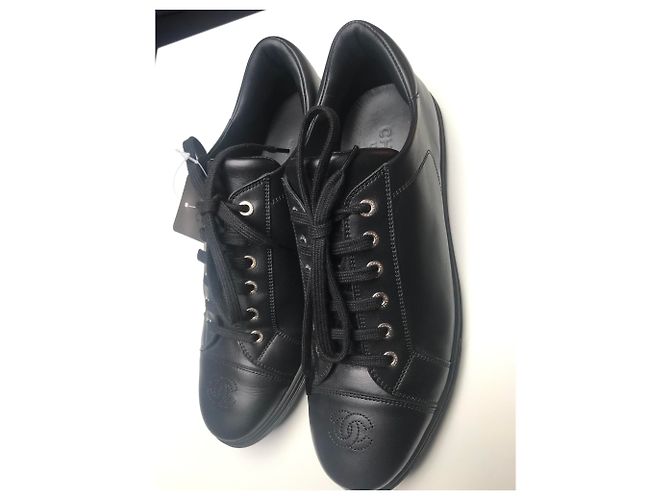 CHANEL BASKETS MEN SIZE 41 - NEW & NEVER SERVED (UNIFORM MODEL) Black - view 4