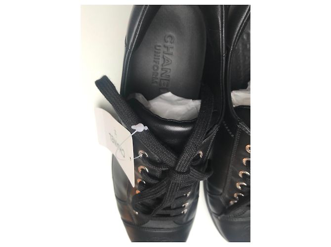 CHANEL BASKETS MEN SIZE 41 - NEW & NEVER SERVED (UNIFORM MODEL) Black - view 6