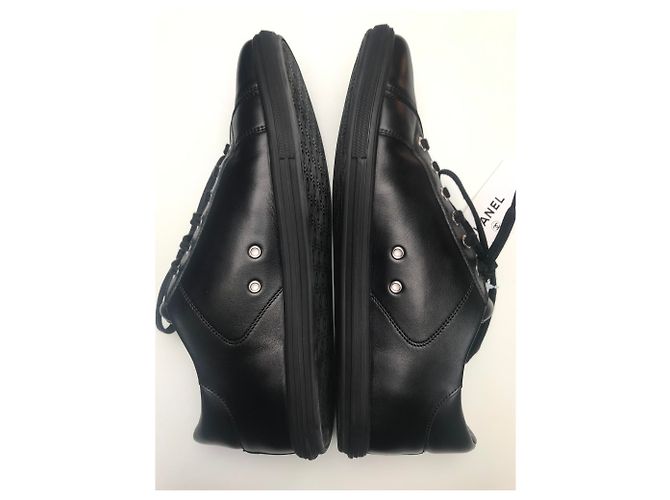 CHANEL BASKETS MEN SIZE 41 - NEW & NEVER SERVED (UNIFORM MODEL) Black - view 9