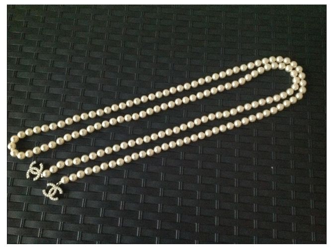Chanel, Cintura con collana Bianco - vista 3
