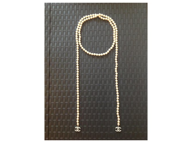 Chanel, Cintura con collana Bianco - vista 4
