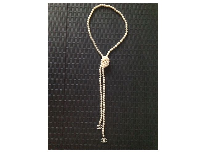 Chanel, Cintura con collana Bianco - vista 6