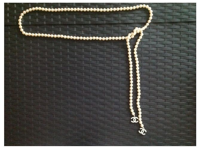 Chanel, Cintura con collana Bianco - vista 7