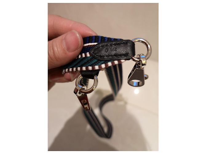 Hermès Hermes Schultergurt Schwarz Blau Grün - Ansicht 3