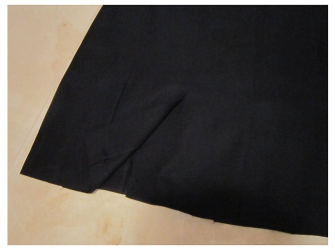 Falda de lana negra Burberry Negro - vista 2