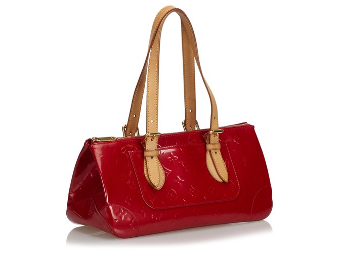 Louis Vuitton Vernis Rosewood Cuir Cuir vernis Rouge ref.114080 - Joli