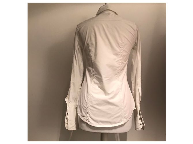Blusa Coast Branca de Algodão com Bordados Pretos Branco - vista 4