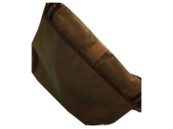 Borsa messenger Lancel beige in tela e pelle - vista 2