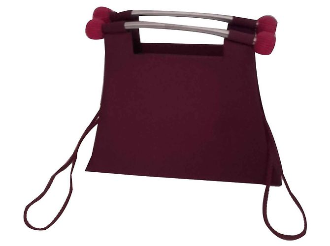 Autre Marque KLEINE TASCHE VON FORM TRAPEZE SCHULTER ODER HAND Bordeaux - Ansicht 2