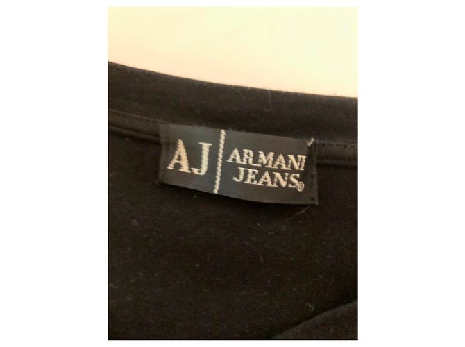 T-shirt Armani Jeans nera in cotone Nero - vista 2