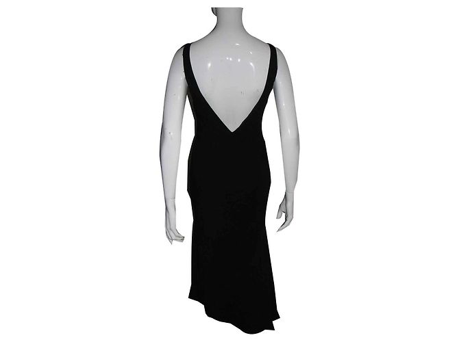 Joseph Asymmetrisches Abendkleid Schwarz Silber - Ansicht 2