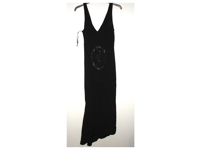 Joseph Asymmetrisches Abendkleid Schwarz Silber - Ansicht 3